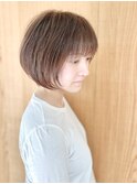 名古屋の美容室actif ミセス 大人 抜け感　丸みショート 小顔　