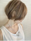 奥行きショートナチュラルショート/シフォンベージュ
