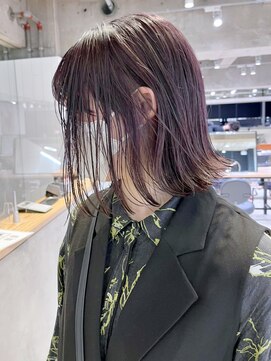 アイティーバイアルバム 藤沢店(IT by ALBUM) ディープバイオレット_外ハネボブセクションカラー_ba397541