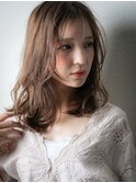 ミルクティーアッシュふんわりカール小顔ヘルシースタイルv大宮