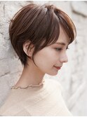 ショートカット×ひし形ショートボブ×前髪あり20代30代40代 s03