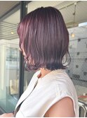 ★艶髪◇ラベンダーピンク × 外はねボブ/髪質改善/ヘッドスパ