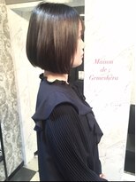 メゾン ドゥ ジェメシェラ(Maison de gemeshe'ra)&nbsp;やや重ためが可愛い襟足なしlayer有　マロンglay British Bob