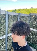 マッシュ×波巻きパーマ