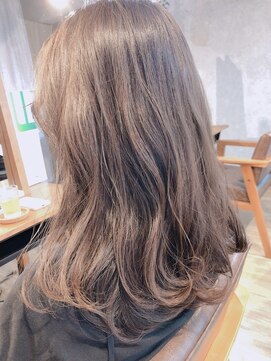 レイ 津田沼(Lei) ボブ/前髪/こなれミディ/オリーブベージュ/ウェーブパーマ/韓国