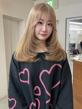 リヴ ウメダ(LIV umeda) ミルクティーベージュ×レイヤー◎2ブリーチ