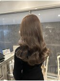 レイヤーカット巻き髪