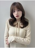韓国ヘア/前髪カット/レイヤーカット/ベージュ/ミディアム