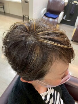 リファインヴェール めじろ台店 くびれヘア/アプリコットオレンジ/ハイライトカラー/めじろ台