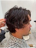 本厚木☆メンズカット波打ちパーマ刈り上げツーブロックマッシュ