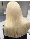 【ケアブリーチ】ハニーブロンド×艶ストレート