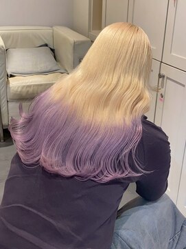 ベレーザ 渋谷(BELEZA) 16522抜きっぱなしブロンドインナーカラーワンホンルーツカラー