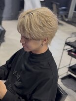 アウル 心斎橋(owl)&nbsp;シースルーマッシュ/ホワイトベージュ/ダブルカラー/メンズ