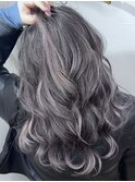 【プリン半年目立たない】ホワイトバレイヤージュ×ブリーチ3回