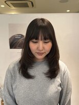 エイチ 梅田(H)&nbsp;ショートウルフボブバレイヤージュアッシュグレーボーイッシュ