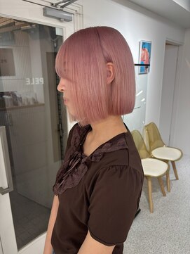 ペレ 原宿(PELE) ダークパープルナチュラルショート夏のヘアアレンジ原宿