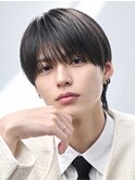 シースルーマッシュ韓国メンズヘアコンマバングフェザーパーマ