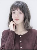 【ACO】大人かわいい外ハネボブデザインカラーアッシュブラウン