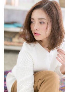 ミック 日暮里店(miq) くすみピンクで抜け感…ニュアンスカラーくせ毛風カールb