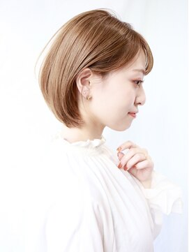 リアン(lien) 【lien.ai】小顔ひし形ショートボブ　ベージュカラー自由が丘
