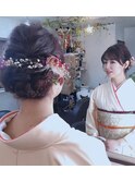 訪問着着付け＋ヘアセット