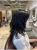 黒髪でも軽く見えるレイヤーカット/ミディアムレイヤー/ウルフ