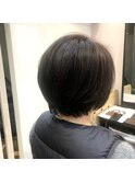 黒髪マッシュショート◆丸みショートボブ