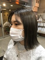 ボウ(BOW)&nbsp;切りっぱなしボブ×アッシュグレージュ