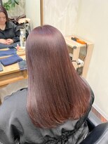 シャンドゥール 栄店(CHANDEUR) 髪質改善縮毛矯正 ツヤ髪さらさらストレートロング ブラウン