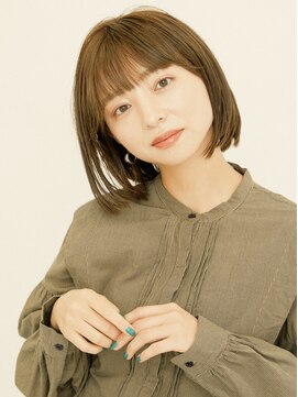 オンク 新宿(onk) 黒髪/グレーベージュ/レイヤーロング/前髪パーマ[新宿駅]