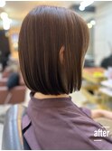 酸性ストレートで艶髪ボブ