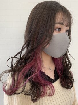ガーデン アクロスプラザ足利店(garden) インナーカラー/カシスピンク/カシスバイオレット