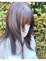 ヲタク(wotaku.)&nbsp;ラベンダーグレージュ顔まわりレイヤー透明感カラーくすみカラー