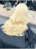 9522渋谷ブロンドホワイトアッシュ髪質改善ストレート韓国ヘア