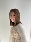 ベージュカラー/レイヤーカット/かおまわりレイヤー