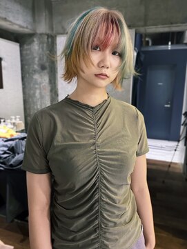 クペウ アエレ(cope'u aele) ボブ/ダブルカラー/ケアブリーチ/ブロンド/梅田/大阪