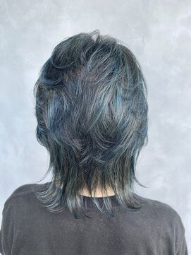 アコ(Aco) ブルー/ハイライト/ショートウルフ