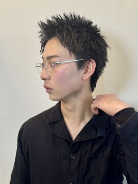 クロト(Clotho) スパイキーショート/ツイストスパイラル波巻きメンズウルフ