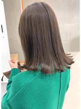 ロゼ 石橋(Rose) 【ROSE】ブリーチなしカラー＿アッシュ＿グレージュ＿ボブ