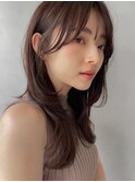 チェリーブラウン前髪外ハネボブくせ毛風カール#343f0502