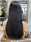 縮毛矯正_くびれヘア顔周り韓国ヘア調布前髪
