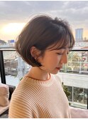 丸み 前下がり/ショートボブ