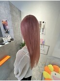 大人可愛い♪シアーピンクストレート