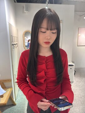 ローウェ 京都四条河原町(Louwe) ロングレイヤー/レイヤーカット/layer/顔まわりカット/河原町