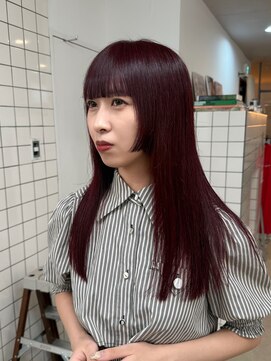 カルテ(QUARTE) ブリーチ無しダブルカラー ワインレッド