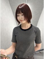 ゼスト ジグ(ZEST ZIGU)&nbsp;ひし形レイヤーボブボルドーカラーハッシュカットボブ吉祥寺◎