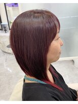 hanz.hair【ハンズヘアー】髪質改善/縮毛矯正/ハイライト/メテオカラー&nbsp;前下がりグラボブ&インナーカラー