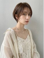 ヘアーメイクパウダー 天王寺寺田町店(Hair make powder) 大人可愛い20代30代40代小顔ウルフレイヤーボブグレージュ