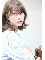 ホラン(HoLan)&nbsp;【HoLan】外ハネカールx透明感ベージュ☆xワイドバング