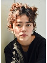 ユノ(juno)&nbsp;【Lepes】おしゃれくるくるパーマのおだんごヘアアレンジ